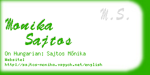 monika sajtos business card